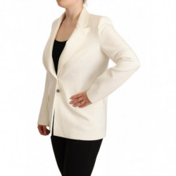 Giacca cappotto monopetto beige a maniche lunghe - IT40-S