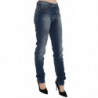 Jeans in denim slim fit a vita media lavati blu - W32