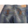 Jeans in denim slim fit a vita media lavati blu - W32