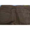 Jeans skinny in denim slim fit a vita media in cotone marrone - W27