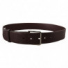 Cintura fibbia metallo logo argento pelle vitello marrone scuro - 9