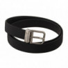 Cintura fibbia metallo argentato pelle tela nera - 85 CM / 34 INCHES