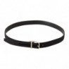 Cintura da uomo fibbia metallo tono argento tela nera - 95 CM / 38