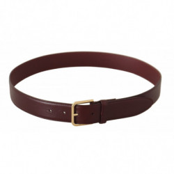 Cintura fibbia metallo color oro pelle vitello marrone - 90 CM / 36