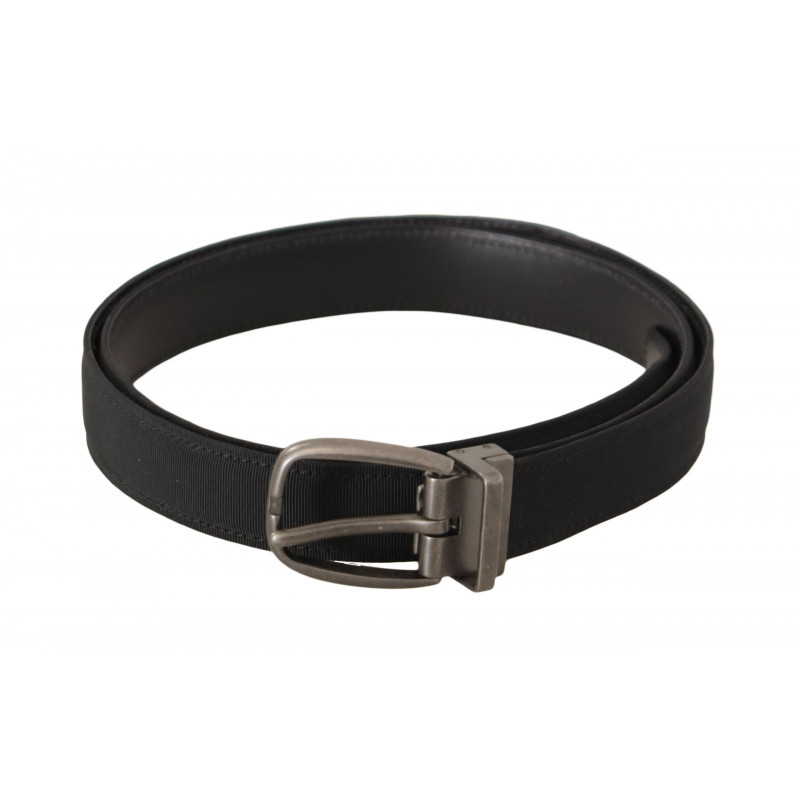Cintura fibbia metallo argentato pelle scamosciata nera - 95 CM / 3
