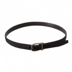 Cintura fibbia metallo argentato pelle scamosciata nera - 95 CM / 3