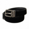Cintura fibbia metallo tono argento cotone nero - 85 CM / 34 INCHES