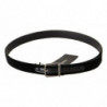 Cintura fibbia metallo tono argento cotone nero - 85 CM / 34 INCHES
