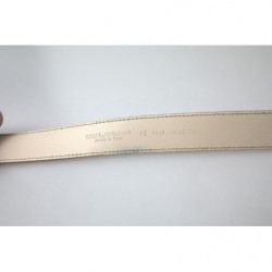 Cintura da uomo pelle beige fibbia metallo - 85 CM / 34 INCHES