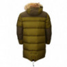 Parka trapuntato con collo in pelliccia - L