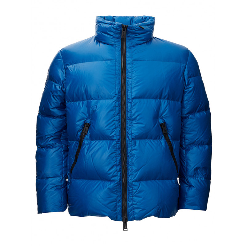 Giacca trapuntata blu gonfia - L