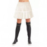 Gonna in poliestere beige - L