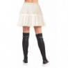 Gonna in poliestere beige - L