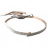 Cintura vita fiocco cristallo trasparente seta beige - 65 CM / 26 I
