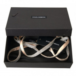 Cintura vita fiocco cristallo trasparente seta beige - 65 CM / 26 I