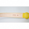 Cintura fibbia metallo argentato pelle scamosciata gialla - 80 CM /
