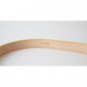 Cintura fibbia metallo argentato pelle scamosciata gialla - 80 CM /