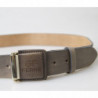 Cintura vita fibbia logo alla moda pelle marrone - 100 CM / 40 INCHES