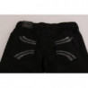 Jeans in denim slim fit a vita media con paillettes neri - W26
