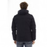 Elegante giacca con zip monogramma blu - L