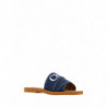 Sandali Woody con diapositive in cotone blu denim - EU37/US7