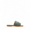 Sandali Woody con diapositive in cotone verde foresta - EU36/US6