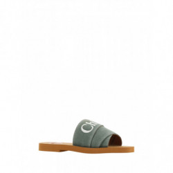 Sandali Woody con diapositive in cotone verde foresta - EU36/US6