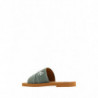 Sandali Woody con diapositive in cotone verde foresta - EU36/US6