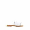 Sandali Woody con diapositive in cotone bianco - EU37/US7