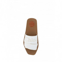 Sandali Woody con diapositive in cotone bianco - EU37/US7