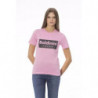T-shirt girocollo in cotone rosa chic - M