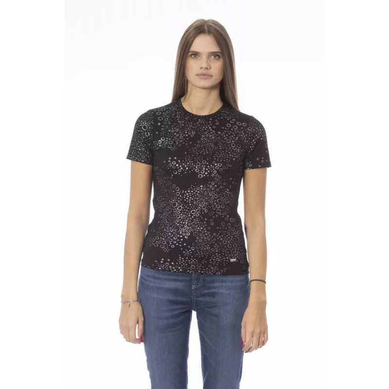 T-shirt girocollo chic con monogramma - L
