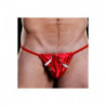 Fetish Perizoma Uomo con campanelle - natale in tessuto rosso
