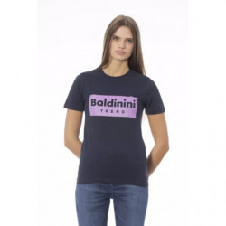 T-shirt girocollo blu chic a maniche corte - XL