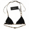 Top bikini da spiaggia cinturino metallo DG marrone leopardato - IT