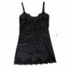Intimo superiore canotta indumenti da notte seta pizzo nero - IT3 - M