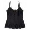 Intimo canotta indumenti da notte seta pizzo nero - IT36-XXS