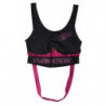 Intimo reggiseno Hannah con logo atleta nero fucsia - IT44 - L