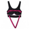 Intimo reggiseno Hannah con logo atleta nero fucsia - IT44 - L