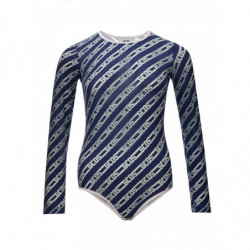 Body in viscosa blu con...