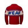 Maglione Oversize Rosso in Lana con Logo Frontale - M