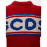 Maglione Oversize Rosso in Lana con Logo Frontale - M