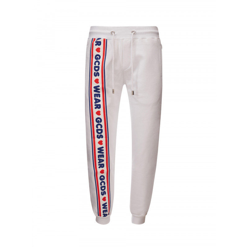 Pantaloni della tuta bianchi con logo - L