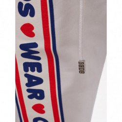 Pantaloni della tuta bianchi con logo - L