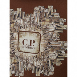 Felpa con cappuccio in cotone marrone con logo - XS