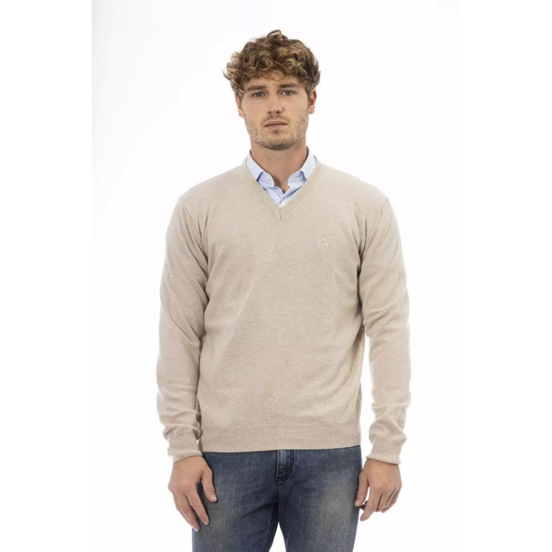 Maglione classico in lana con scollo a V Sergio Tacchini - S