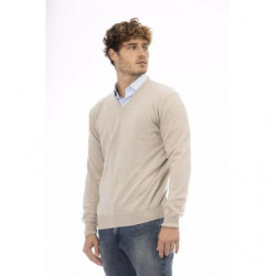 Maglione classico in lana con scollo a V Sergio Tacchini - S