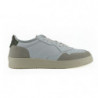Sneakers basse in pelle bianca e beige - EU45/US12