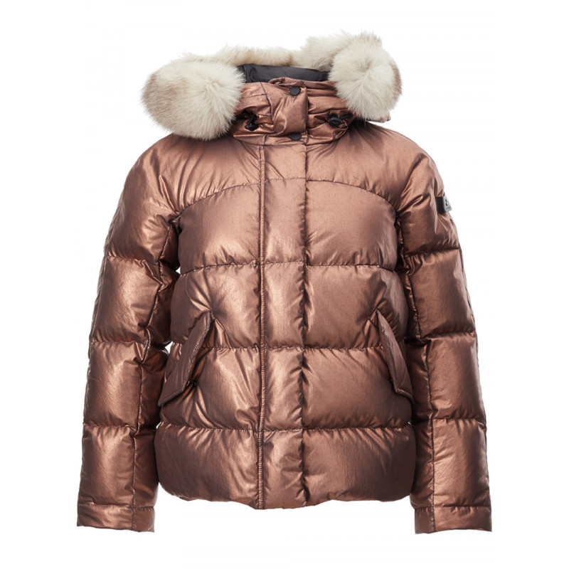Giacca trapuntata 'Mils' in metallo color bronzo - S - 40