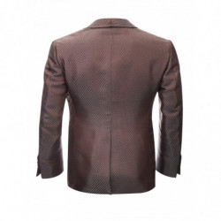 Giacca da smoking in seta marrone bronzo - IT48 - L